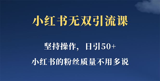 【副业项目5739期】小红书无双课一天引50+女粉，不用做视频发视频，小白也很容易上手拿到结果缩略图