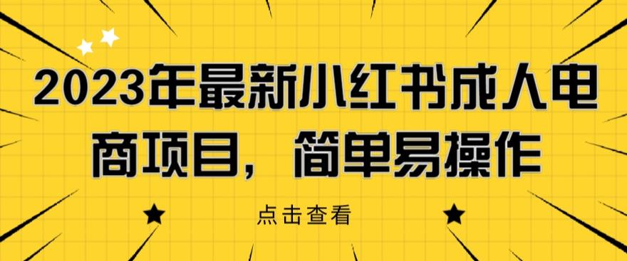 【副业项目6532期】2023年最新小红书成人电商项目，简单易操作【详细教程】缩略图