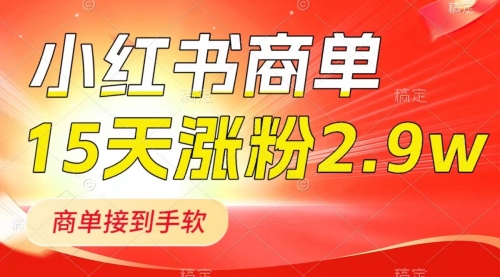 【副业项目8480期】小红书商单最新玩法，新号15天2.9w粉，接单到手软缩略图