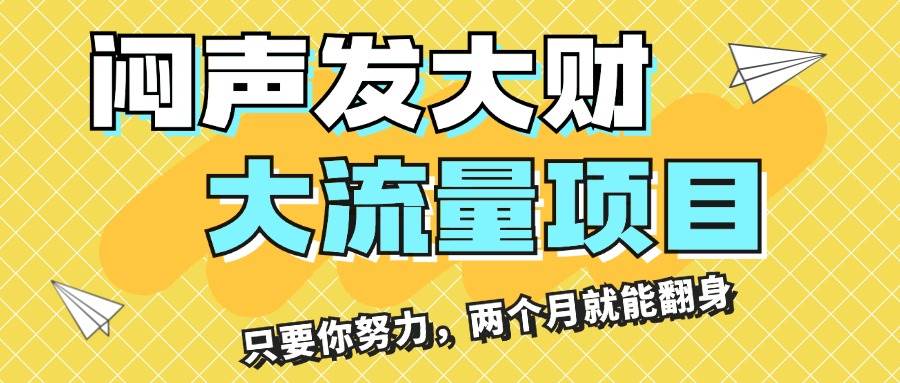 闷声发大财，大流量项目，月收益过3万，只要你努力，两个月就能翻身缩略图